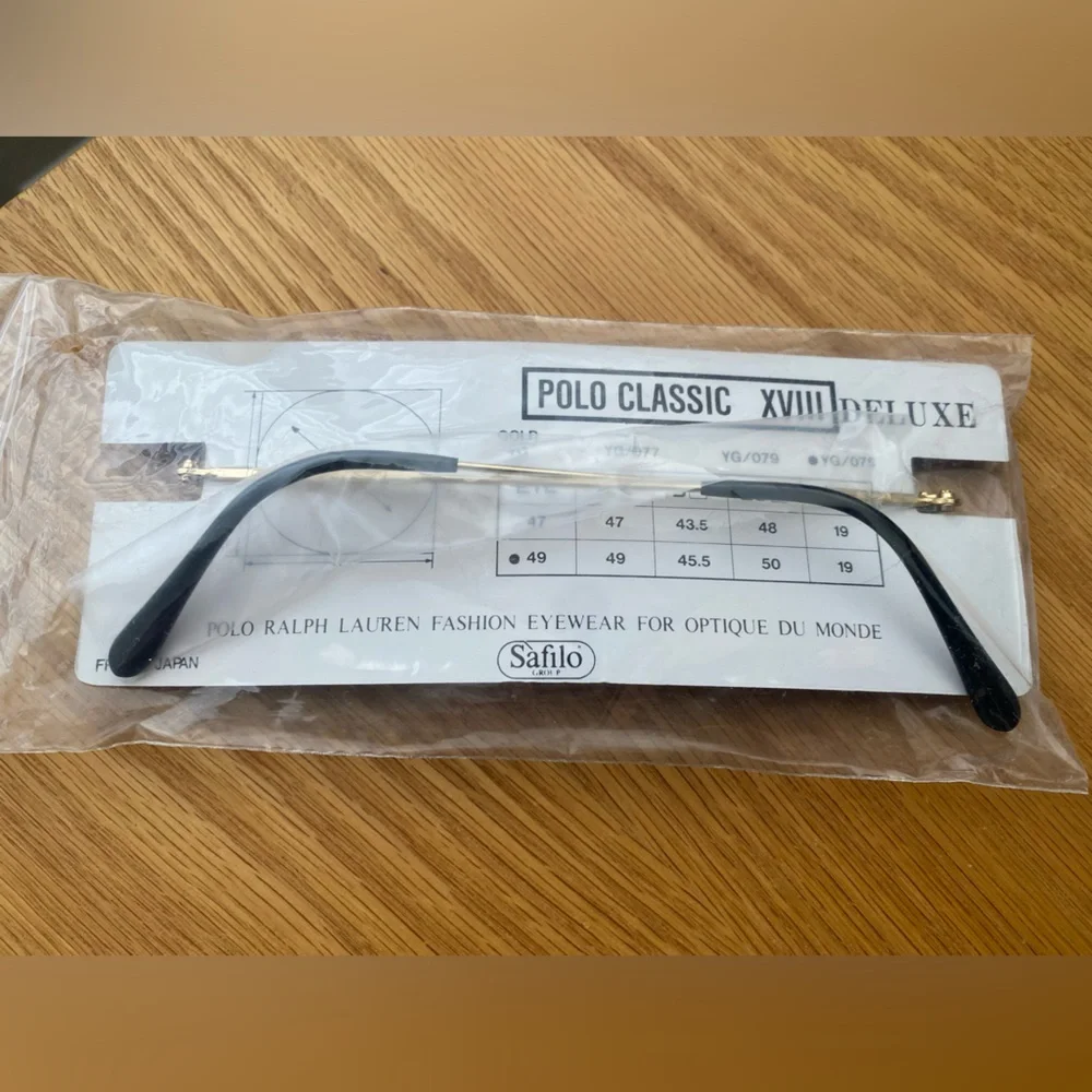 NWT Vintage Polo Ralph Lauren eyewear glasses round frames YG/O75 Lennon Japan - Picture 3 of 7